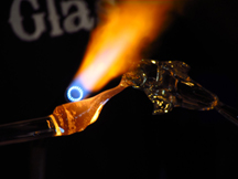 Making glass dolphin